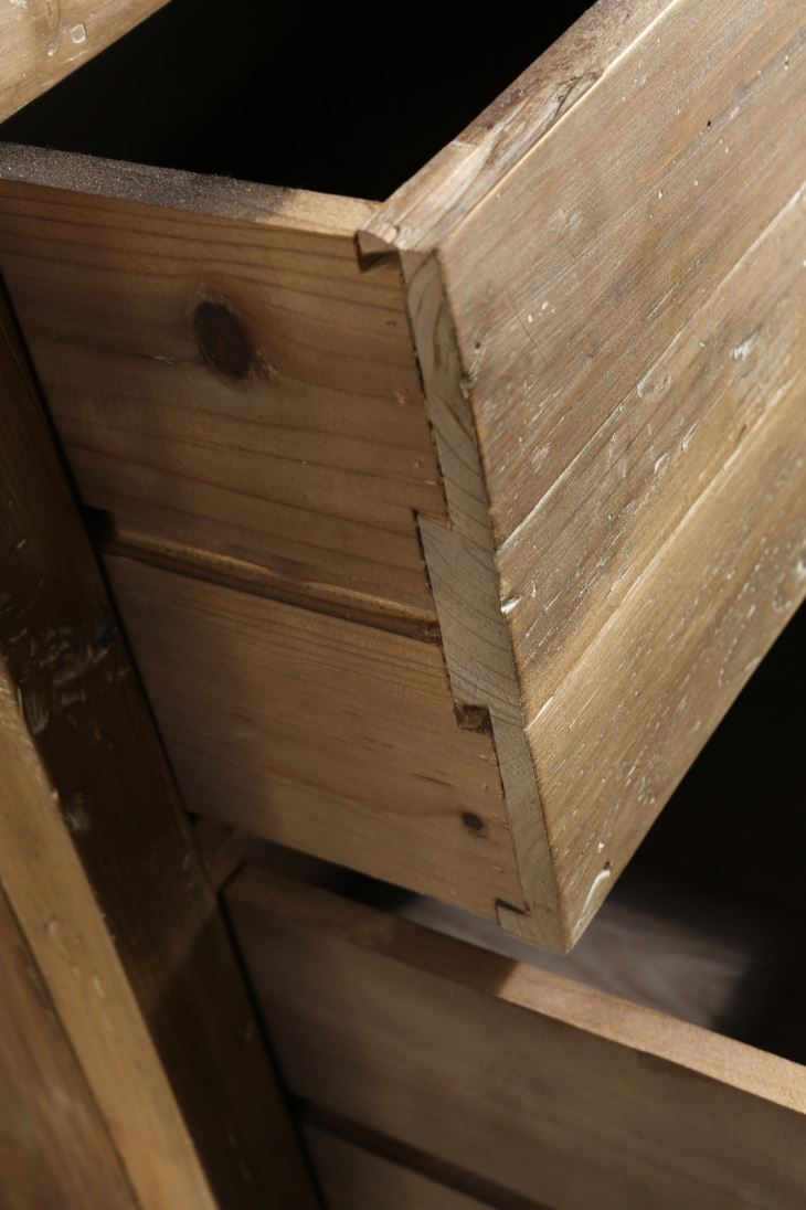 Hot Sale Distressed Retro Solid Wood Bathroom Cabinet