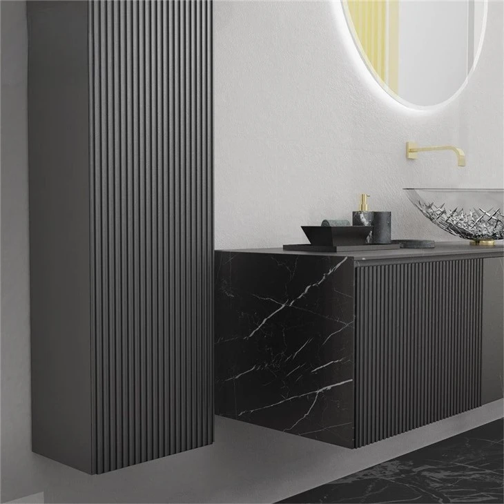 Black Wallmount Bathroom Vanity
