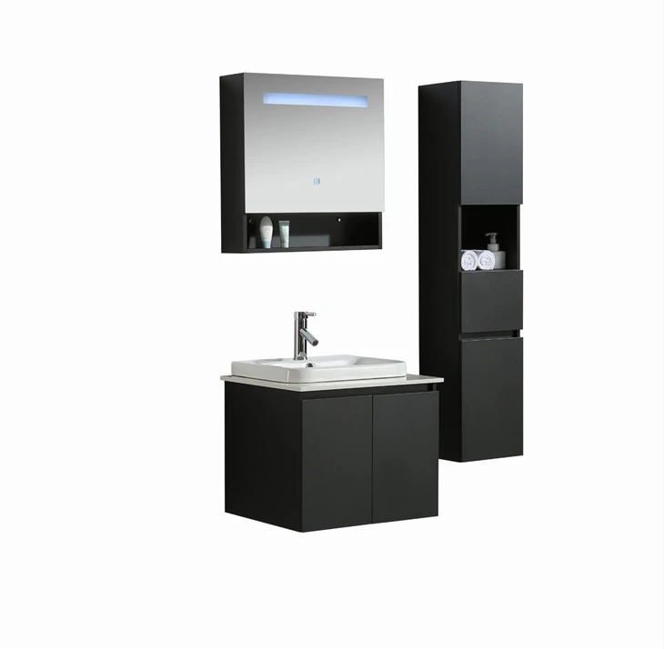 Black Paint-free Bathroom Cabinet