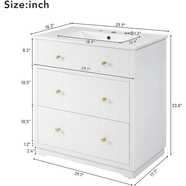 North America Solid Wood Bathroom Vanity Supplier